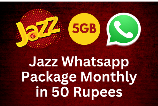 Jazz Whatsapp Package Monthly Rs 50